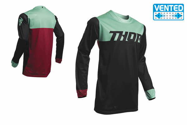 【2020モデル 一斉値下げ!!】 THOR “PULSE AIR” FACTOR MXジャージ” :ブラック/ミント 【2020モデル 一斉値下げ!!】 THOR “PULSE AIR” FACTOR MXジャージ” :ブラック/ミント